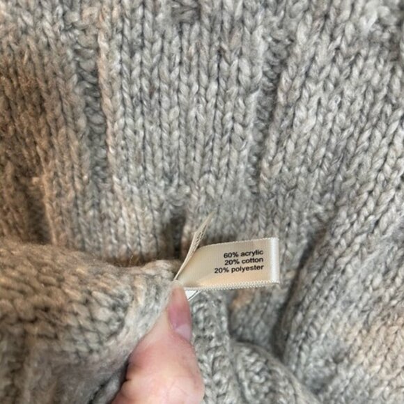 The Limited Scandal Collection Beige\Grey  Turtleneck Poncho Sweater XS/S - Picture 6 of 7